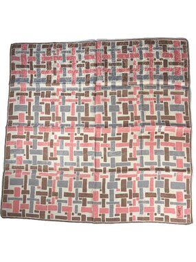 Vintage Yves Saint Laurent YSL Cotton Scarf Geometric 22"